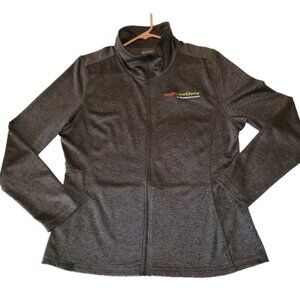 Healthy Workforce KP Gray Zippered Lightweight Tailored Polyester Jacket Size XL